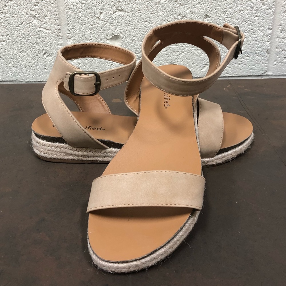 Cityclassified Adjustable Espadrillas Tan Sandals